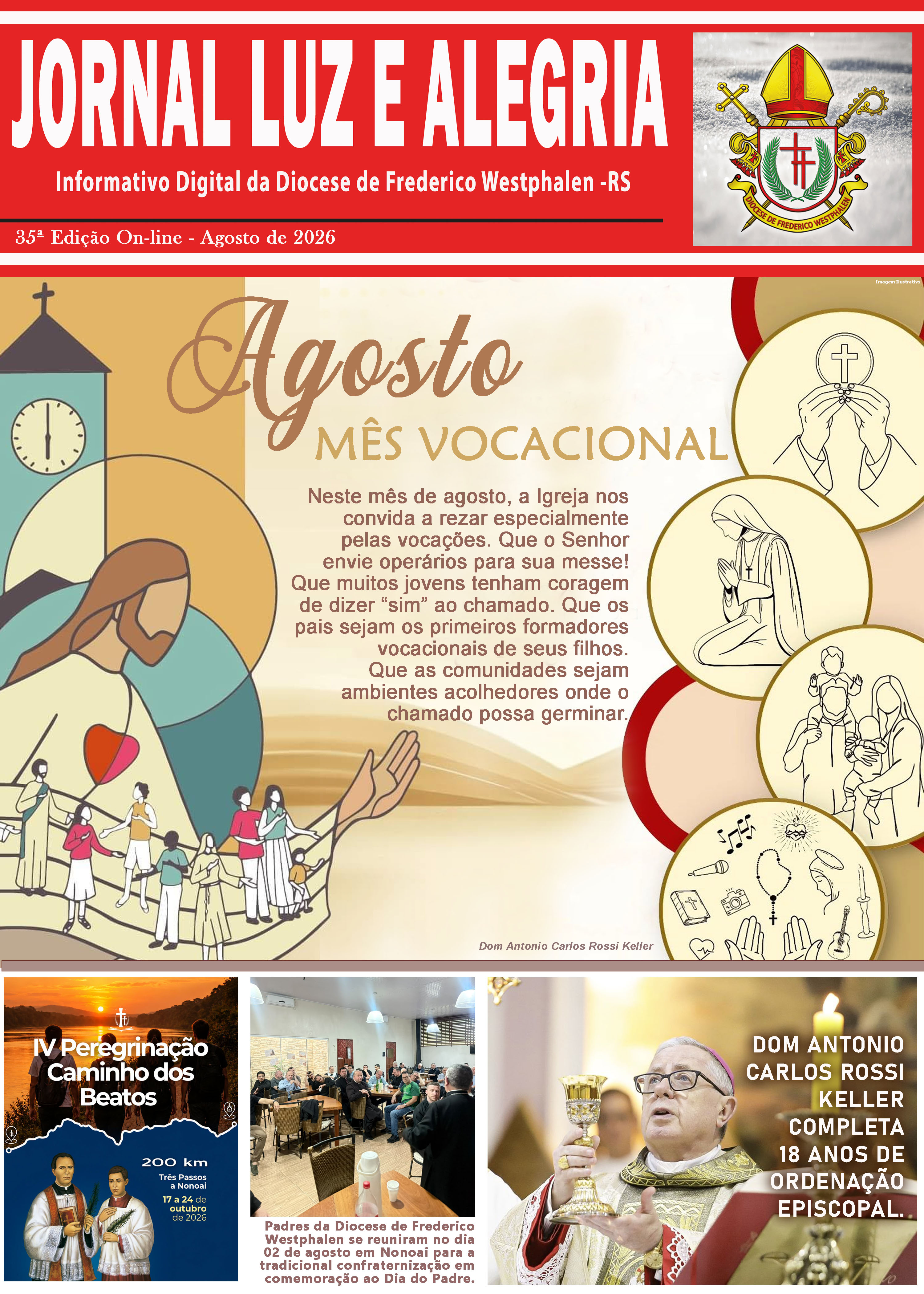 Capa Jornal Luz e Alegria - 35ª Edição ON LINE - AGOSTO 2026
