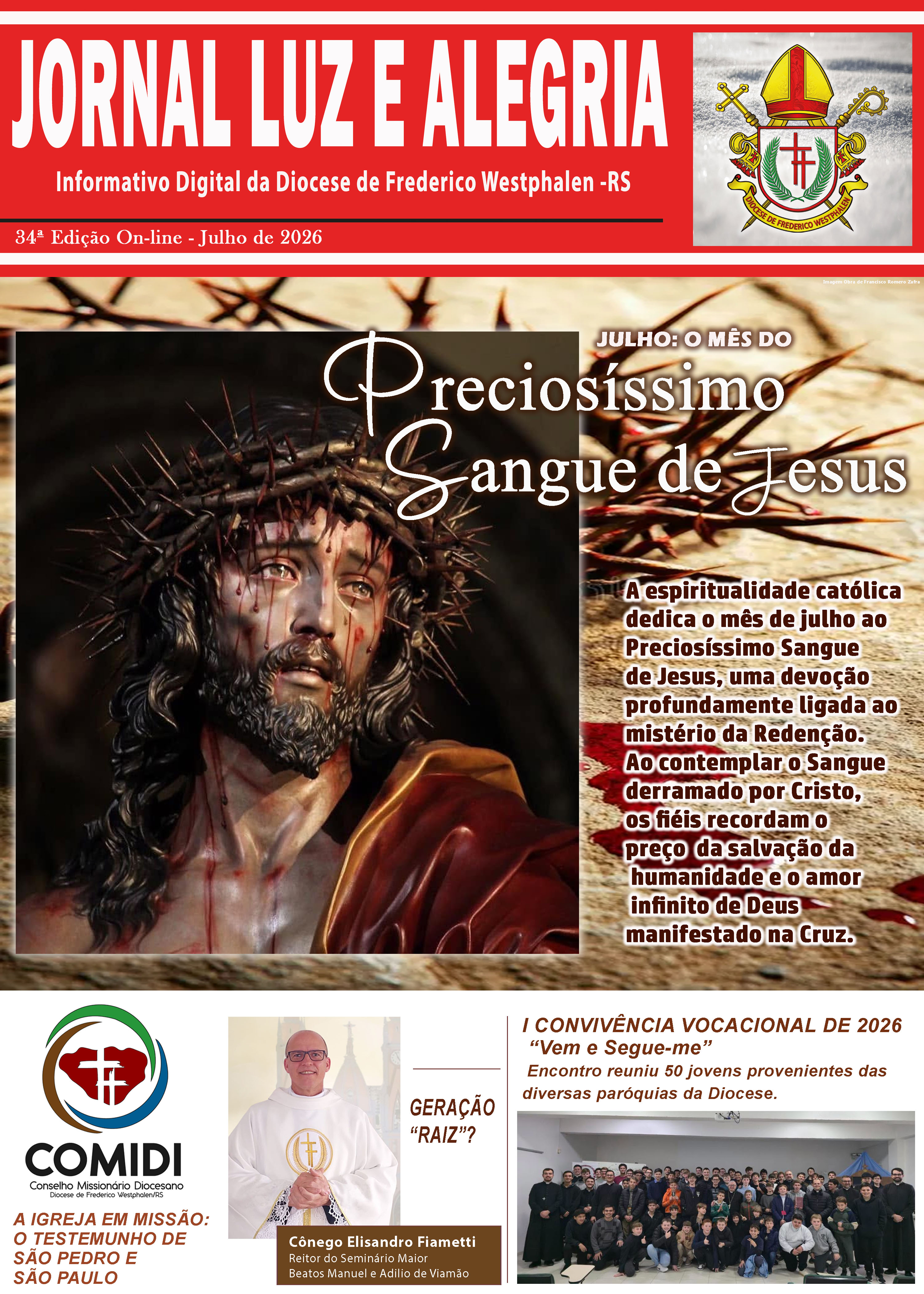 Capa Jornal Luz e Alegria - 34ª Edição ON LINE - JULHO 2026