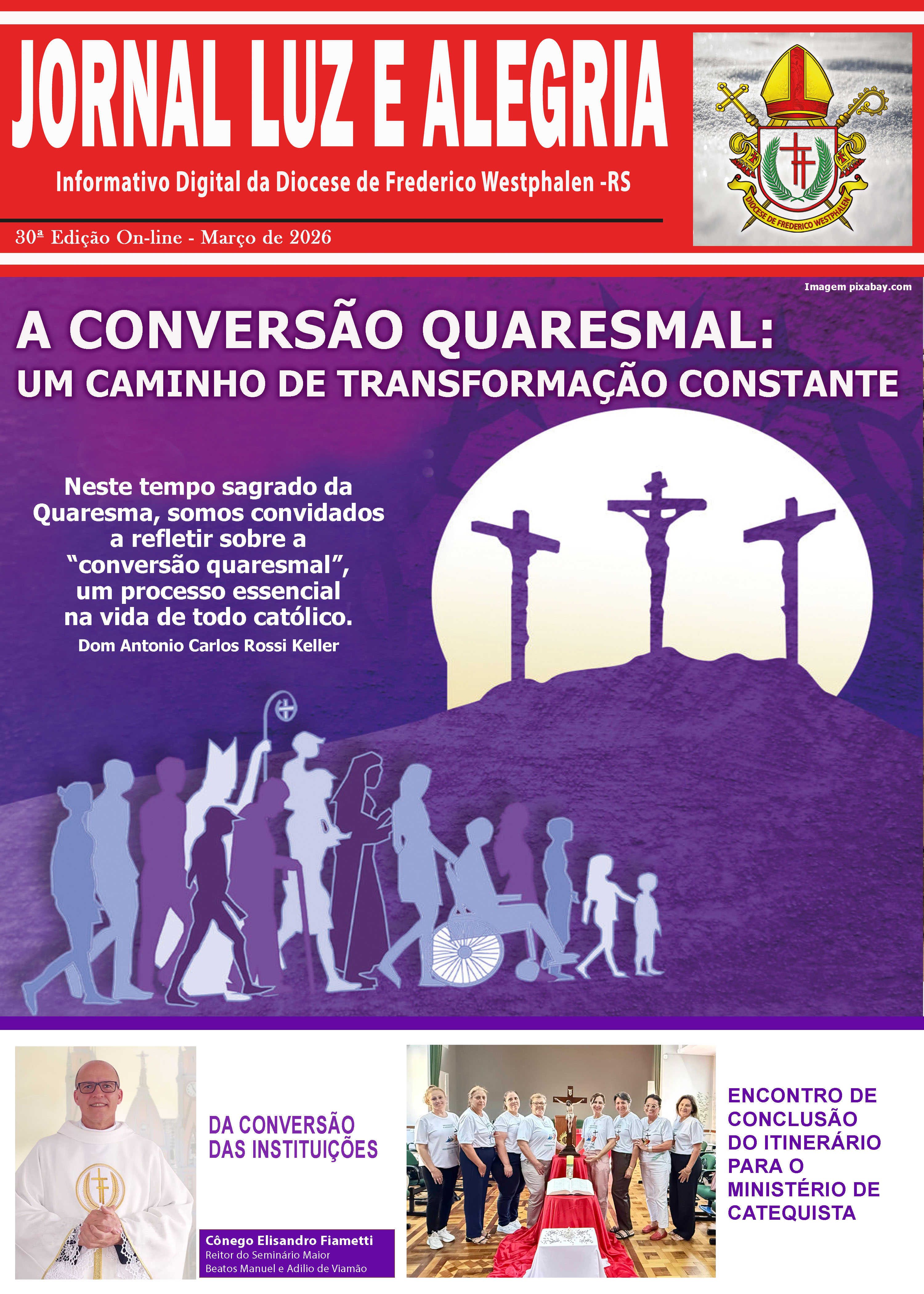 Capa Jornal Luz e Alegria - 30ª Edição ON LINE -MARÇO 2026