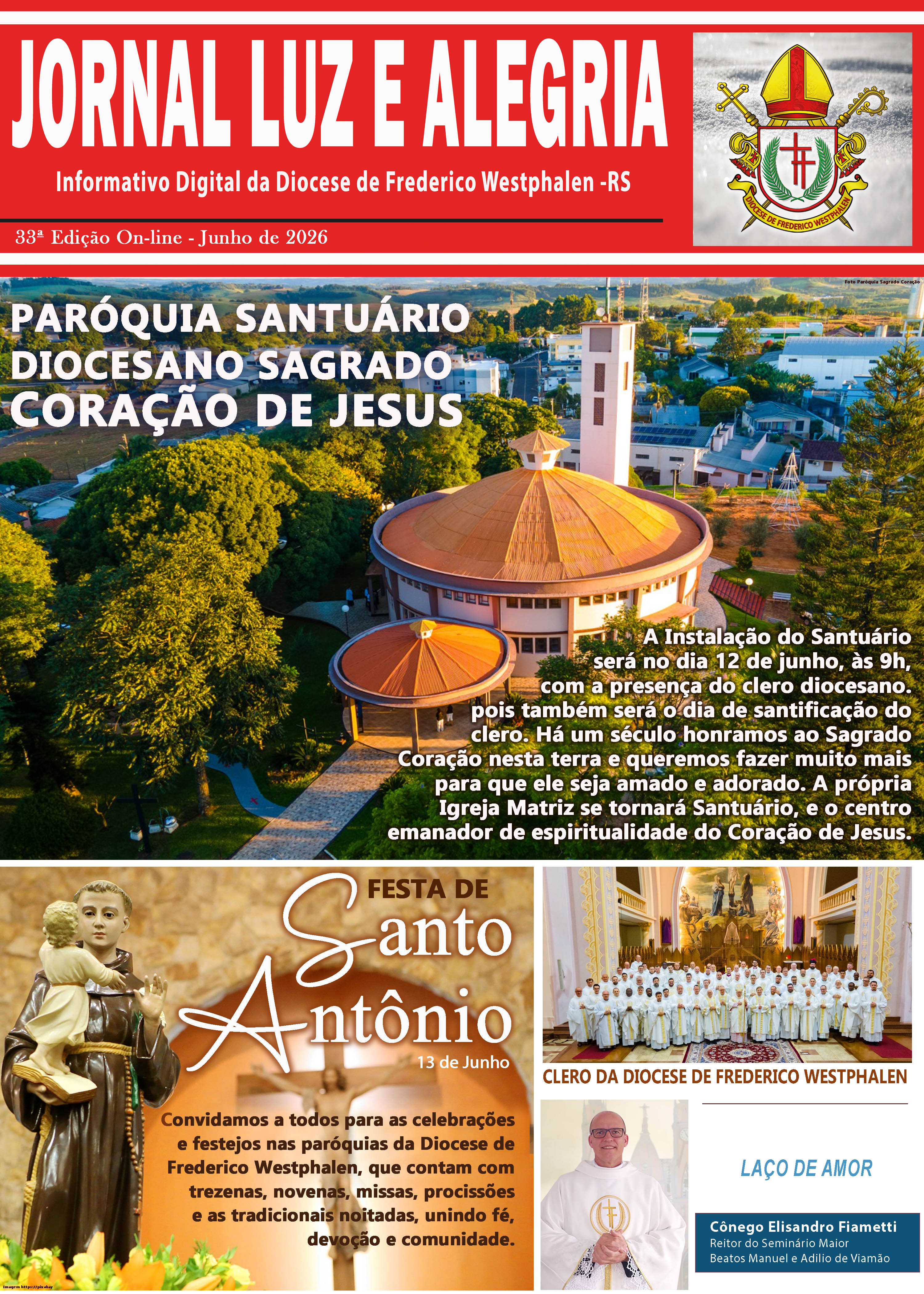 Capa Jornal Luz e Alegria - 33ª Edição ON LINE -JUNHO 2026