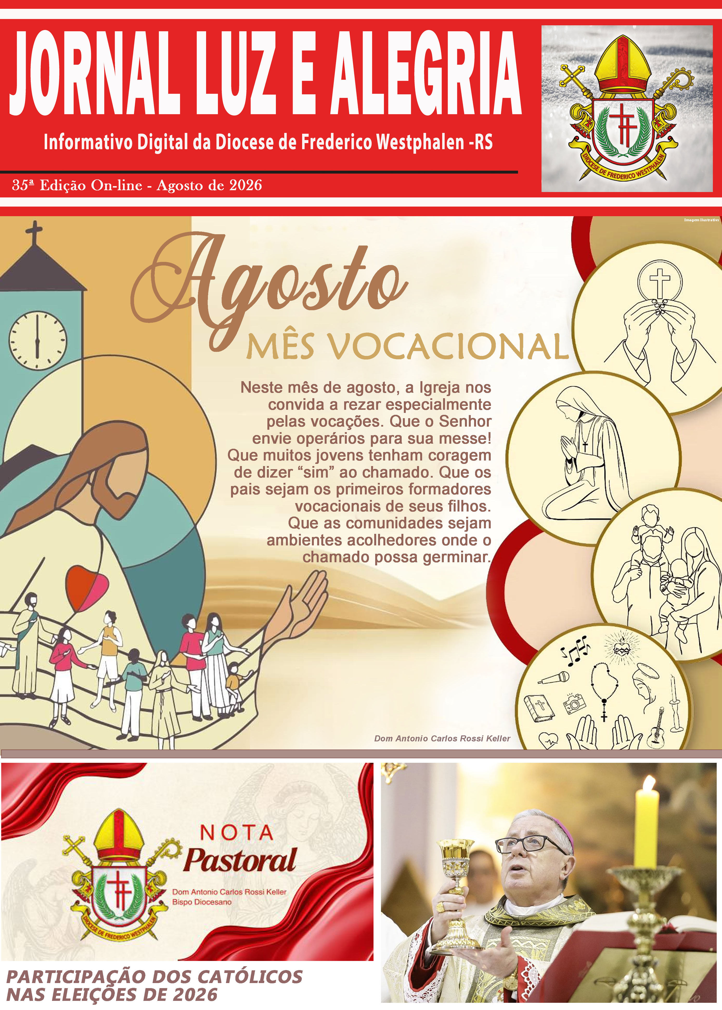 Capa Jornal Luz e Alegria - 35ª Edição ON LINE - AGOSTO 2026